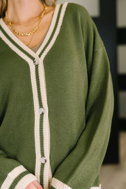 Something Simple Full Front Button Down Cardigan