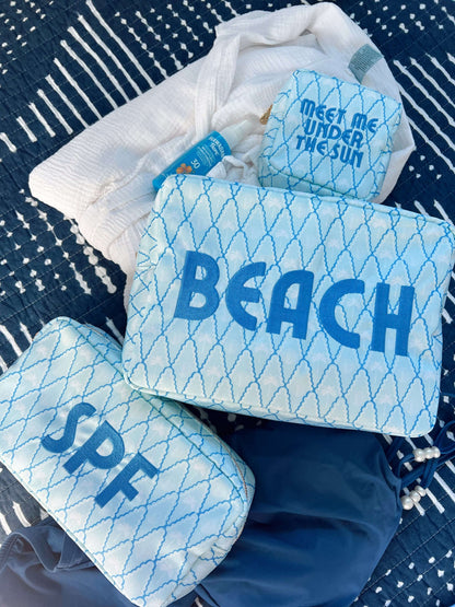 SPF - Blue Palms Large Bag