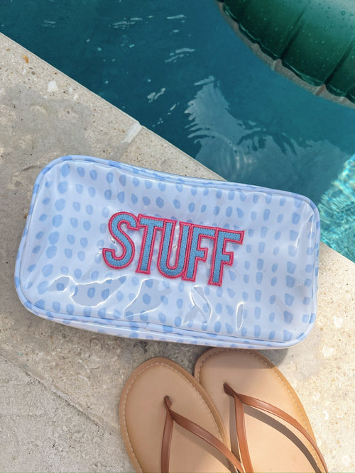 Stuff - Periwinkle Pebbles Clear Coat Large Bag