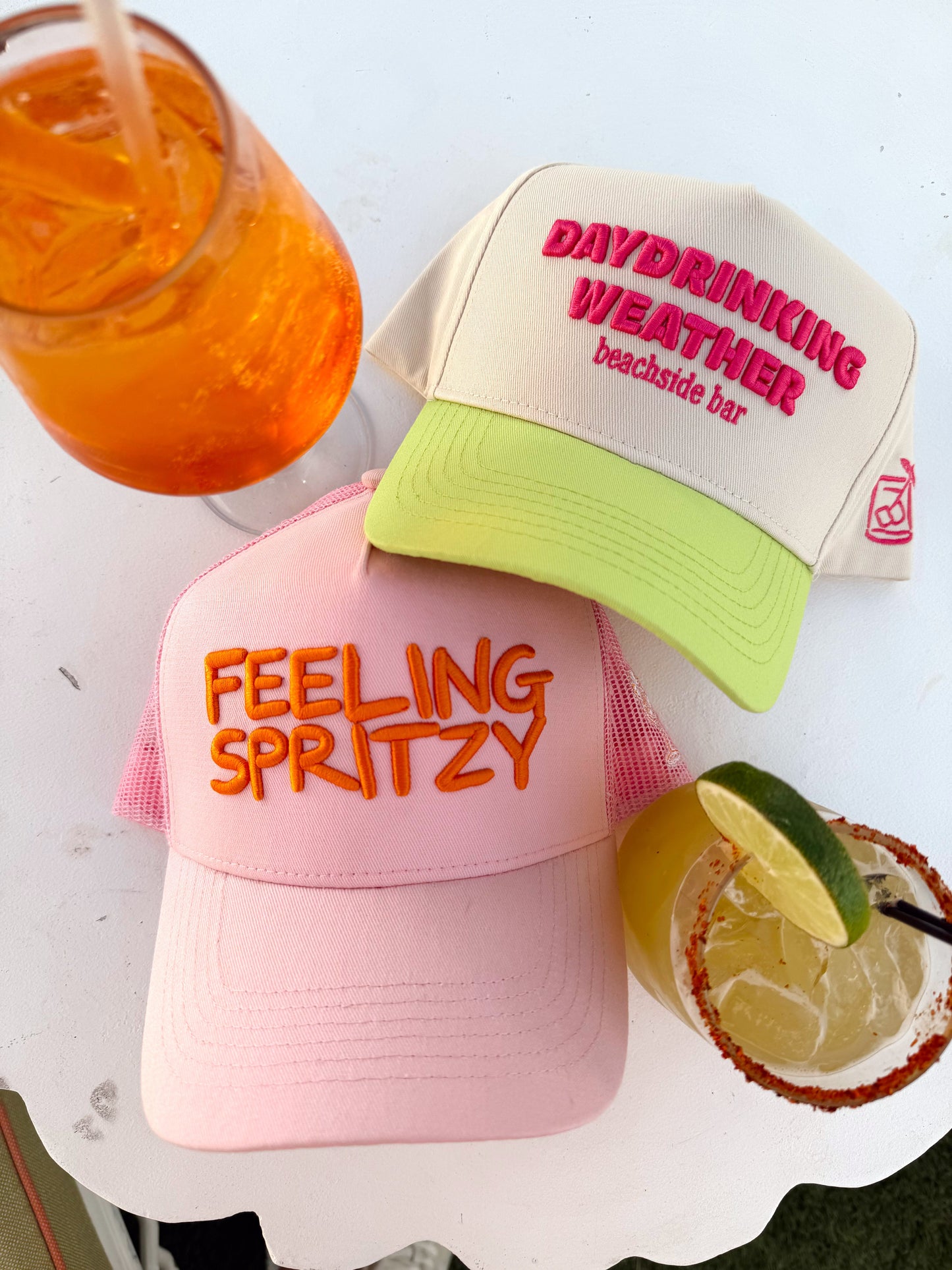 Feeling Spritzy - Pink Vintage Trucker Hat - PREORDER