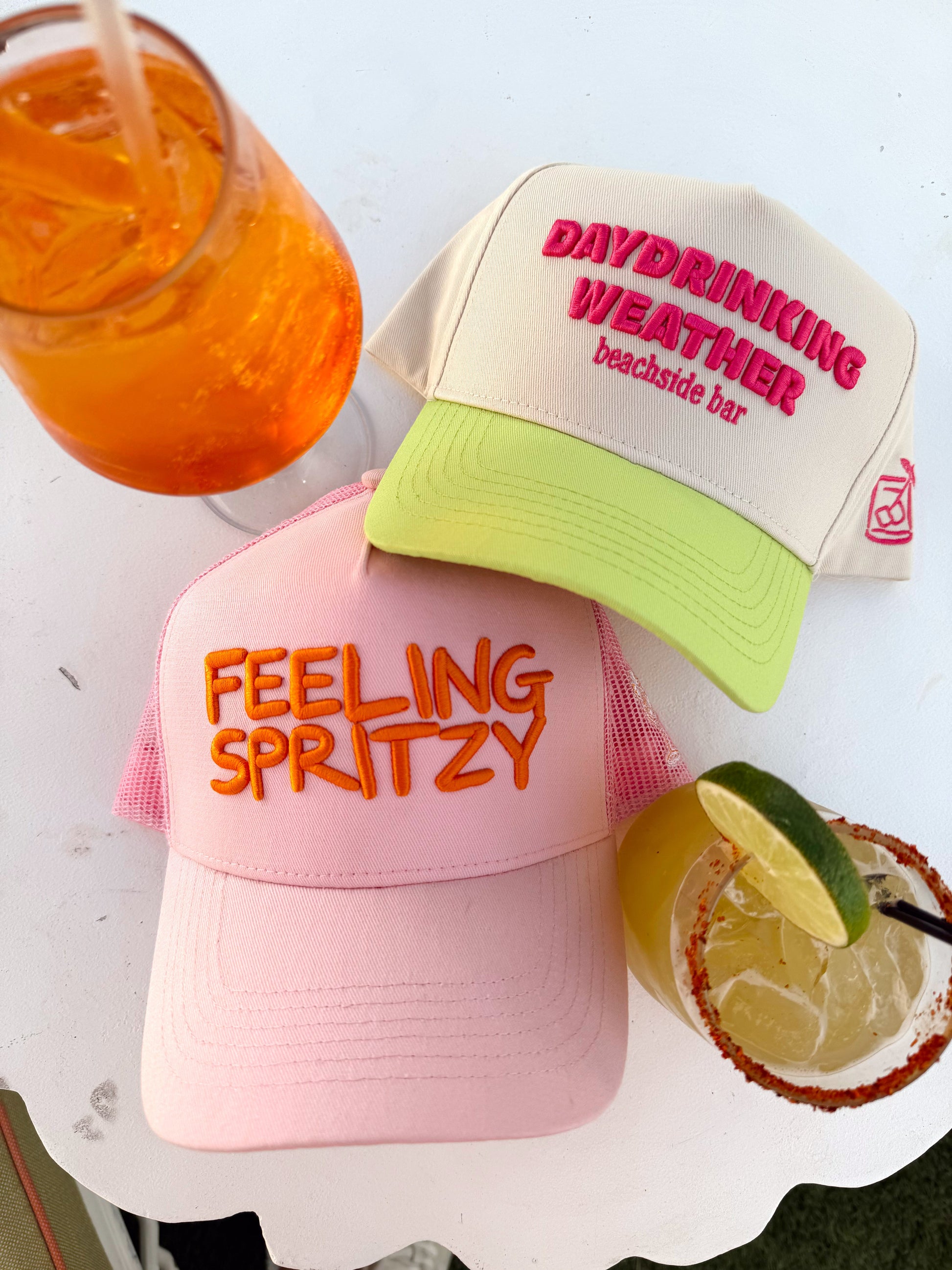 Feeling Spritzy - Pink Vintage Trucker Hat - PREORDER