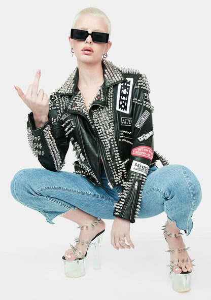 ACDC Studded Moto Jacket