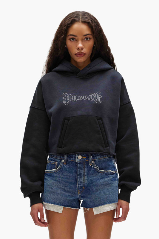 Crystal Cropped Hoodie