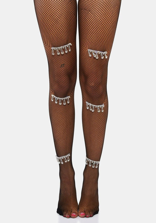 Always A Charmer Rhinestone Tights