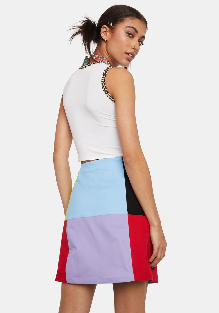 80s Colorblock Skirt