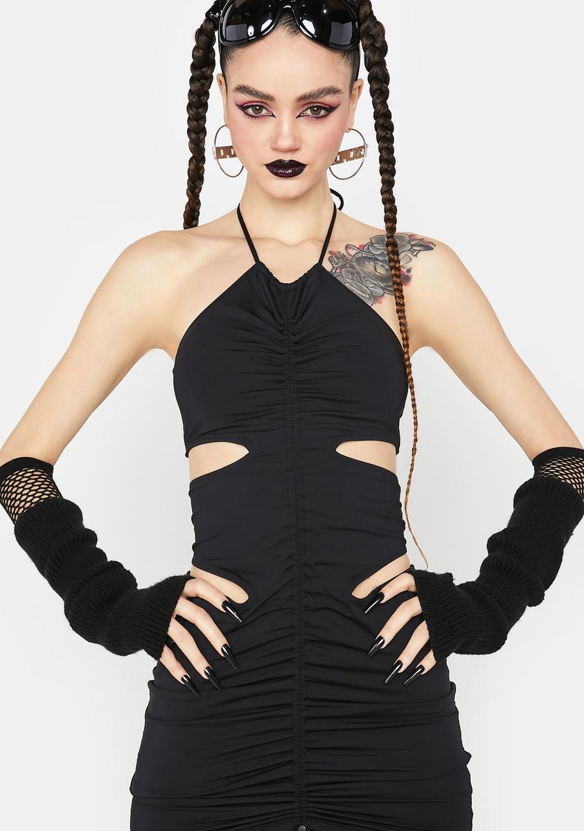 Alive At Night Halter Dress