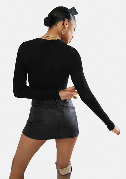 About Last Night Cutout Crop Top