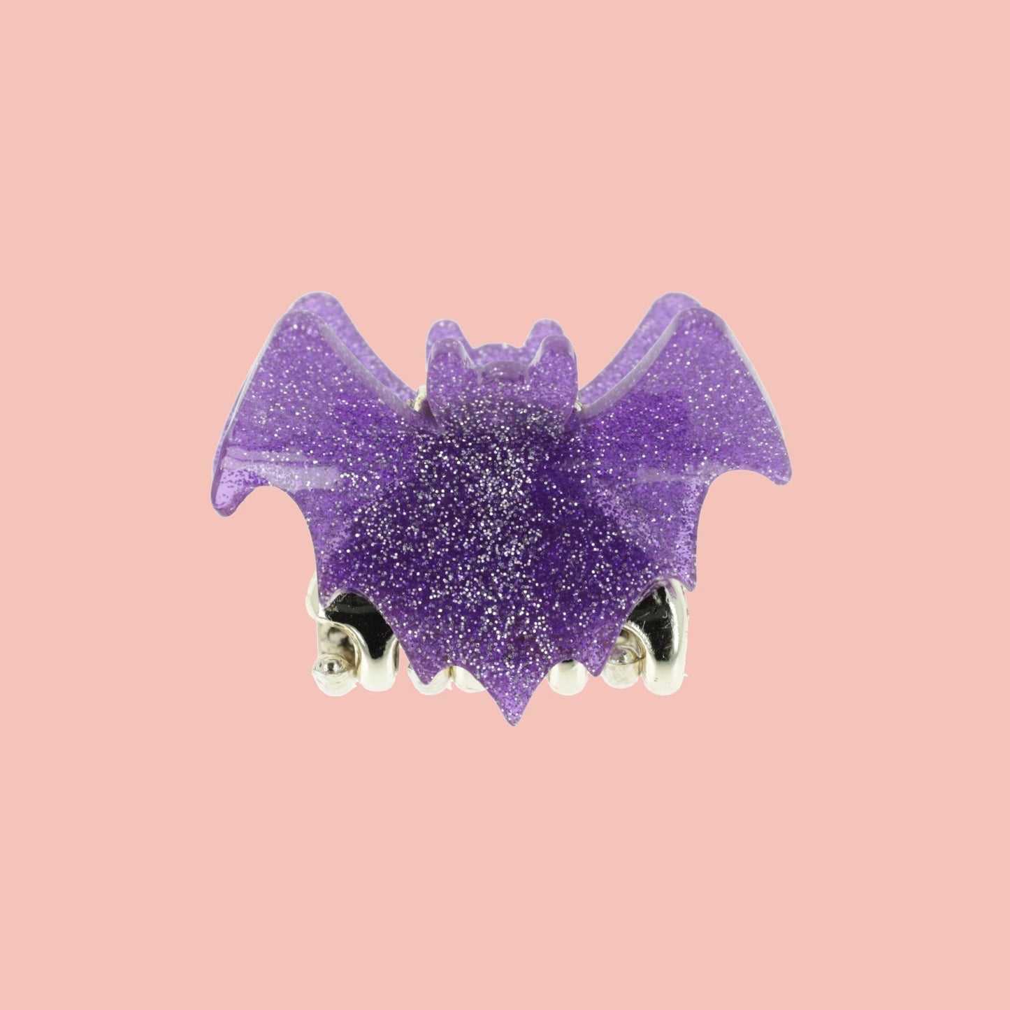 Glitter Baby Bat Claw Clip - Purple
