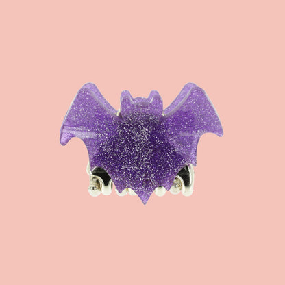 Glitter Baby Bat Claw Clip - Purple