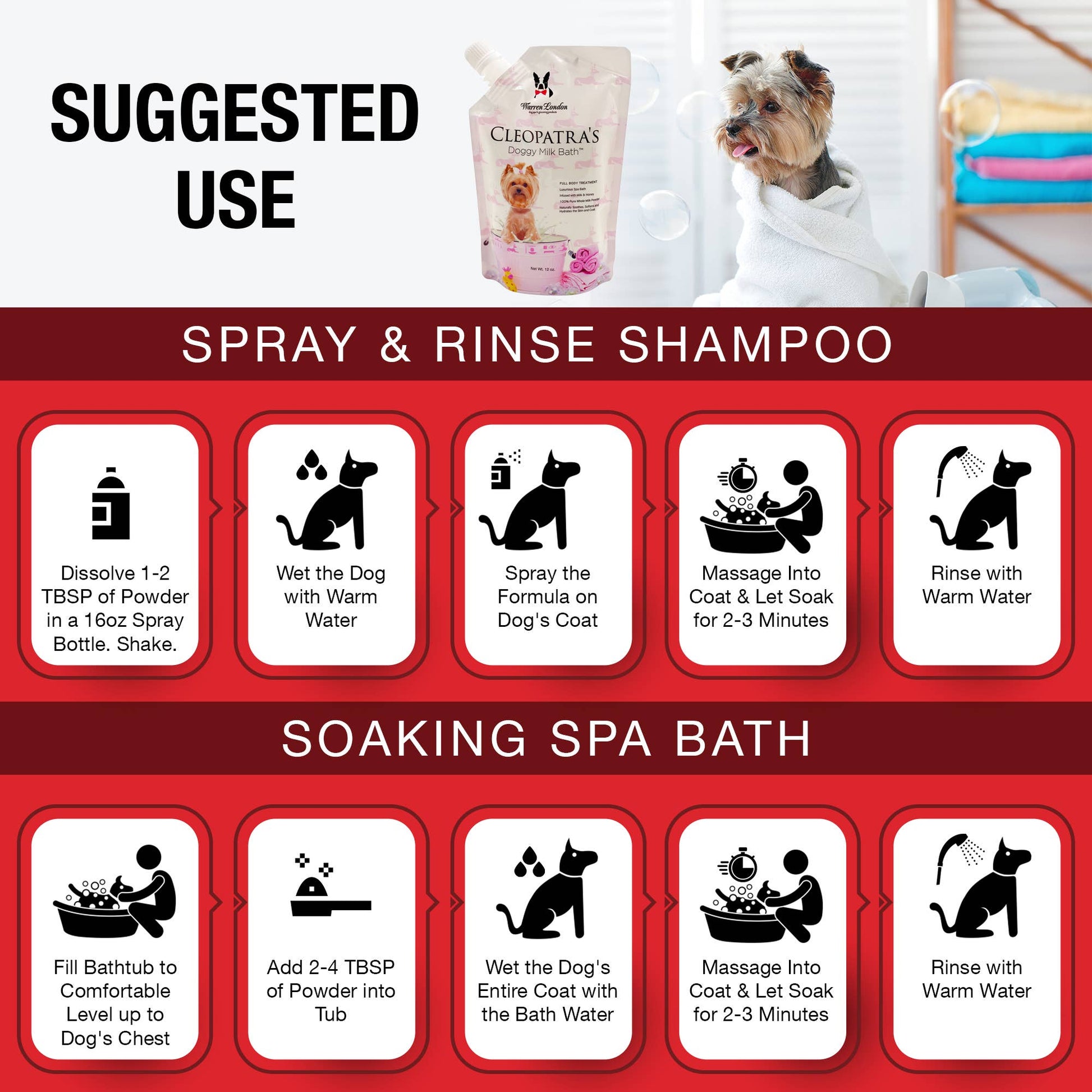 Cleopatra's Doggy Milk Bath