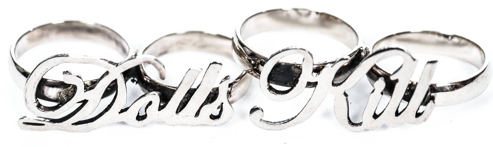 "Dolls Kill" Knuckle Duster Ring Set