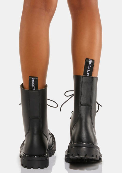351 Vegan Leather Combat Boots
