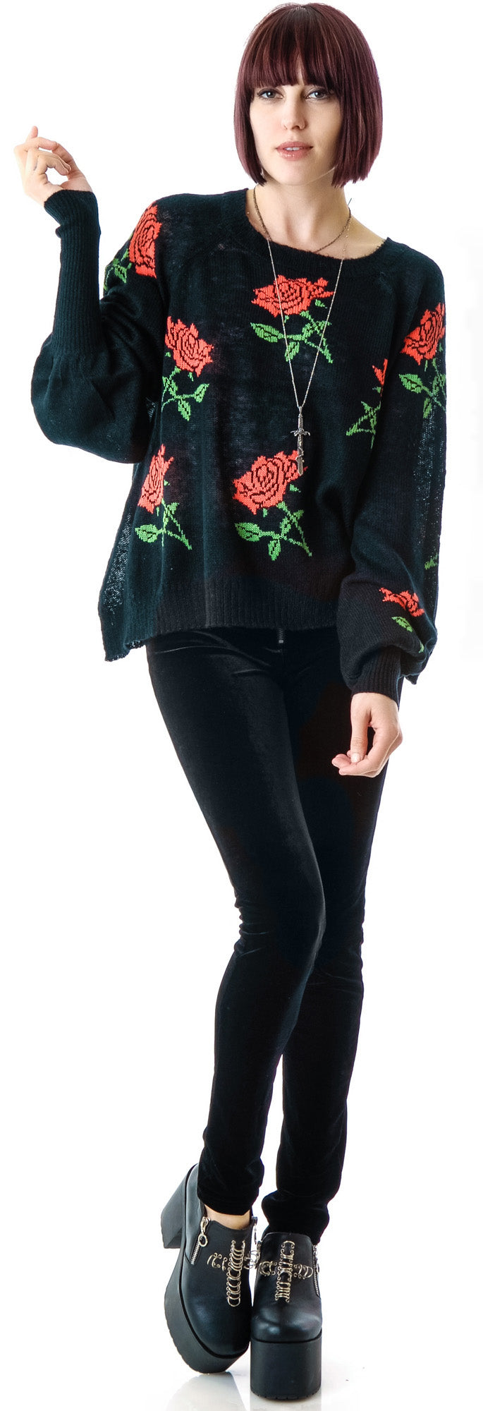 A Rose is A Rose Pfeiffer Sweater