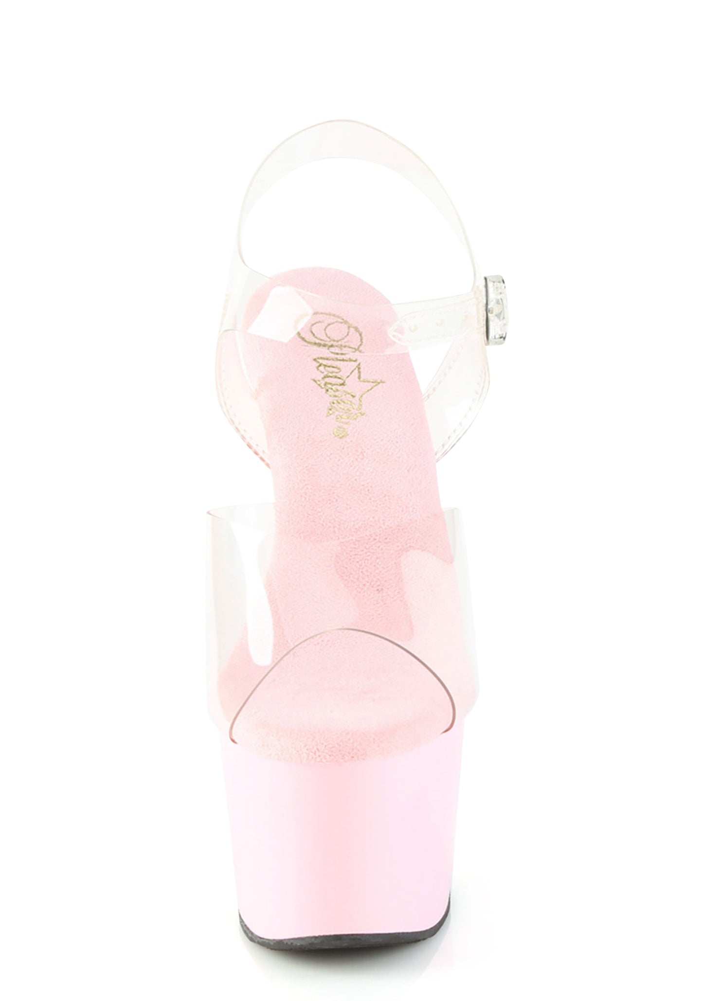 Adore-708 Platform Ankle Strap Sandals-Baby Pink