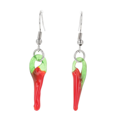 Glass Chilli Earrings