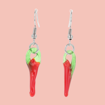 Glass Chilli Earrings
