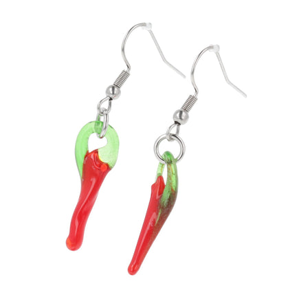 Glass Chilli Earrings