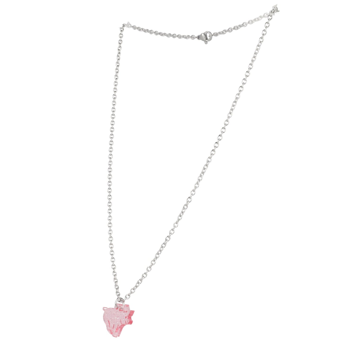 Glitter Piggy In The Middle Necklace