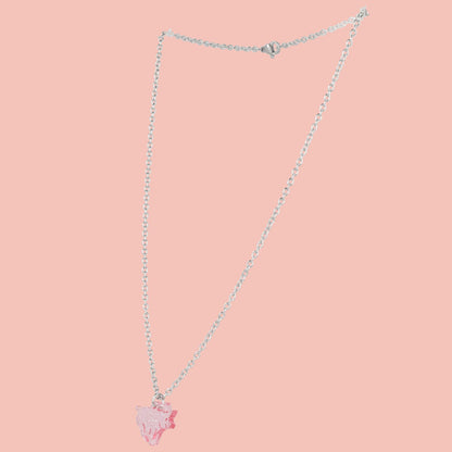 Glitter Piggy In The Middle Necklace
