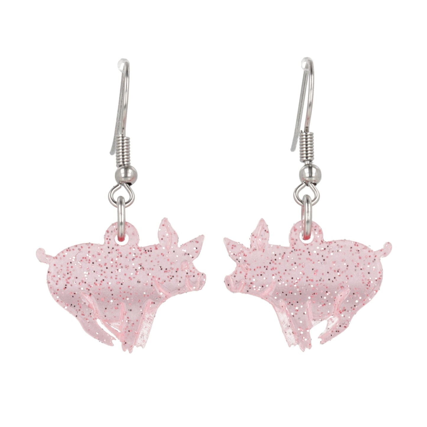 Glitter Piggy In The Middle Earrings