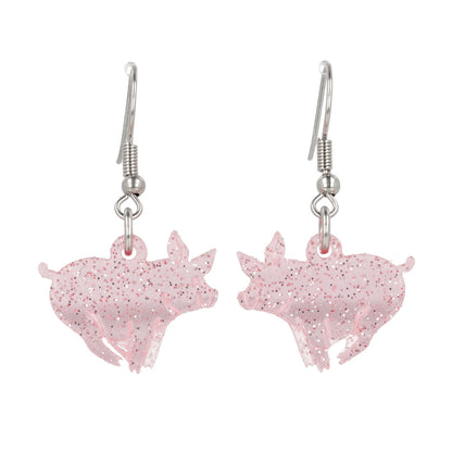 Glitter Piggy In The Middle Earrings
