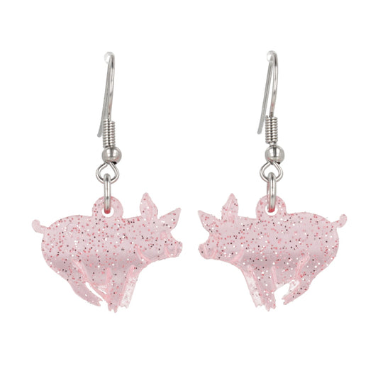 Glitter Piggy In The Middle Earrings