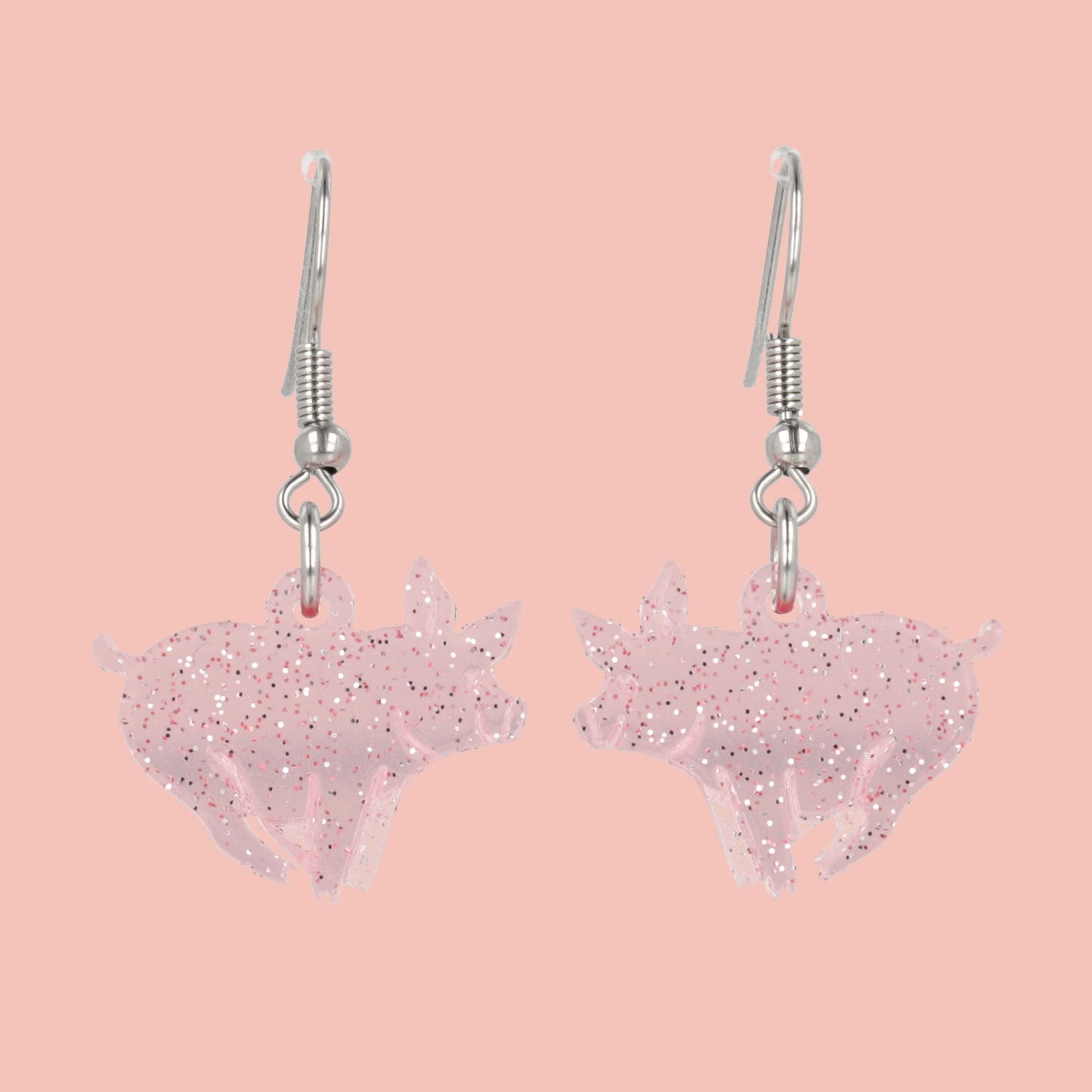 Glitter Piggy In The Middle Earrings