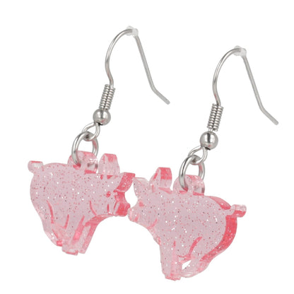 Glitter Piggy In The Middle Earrings