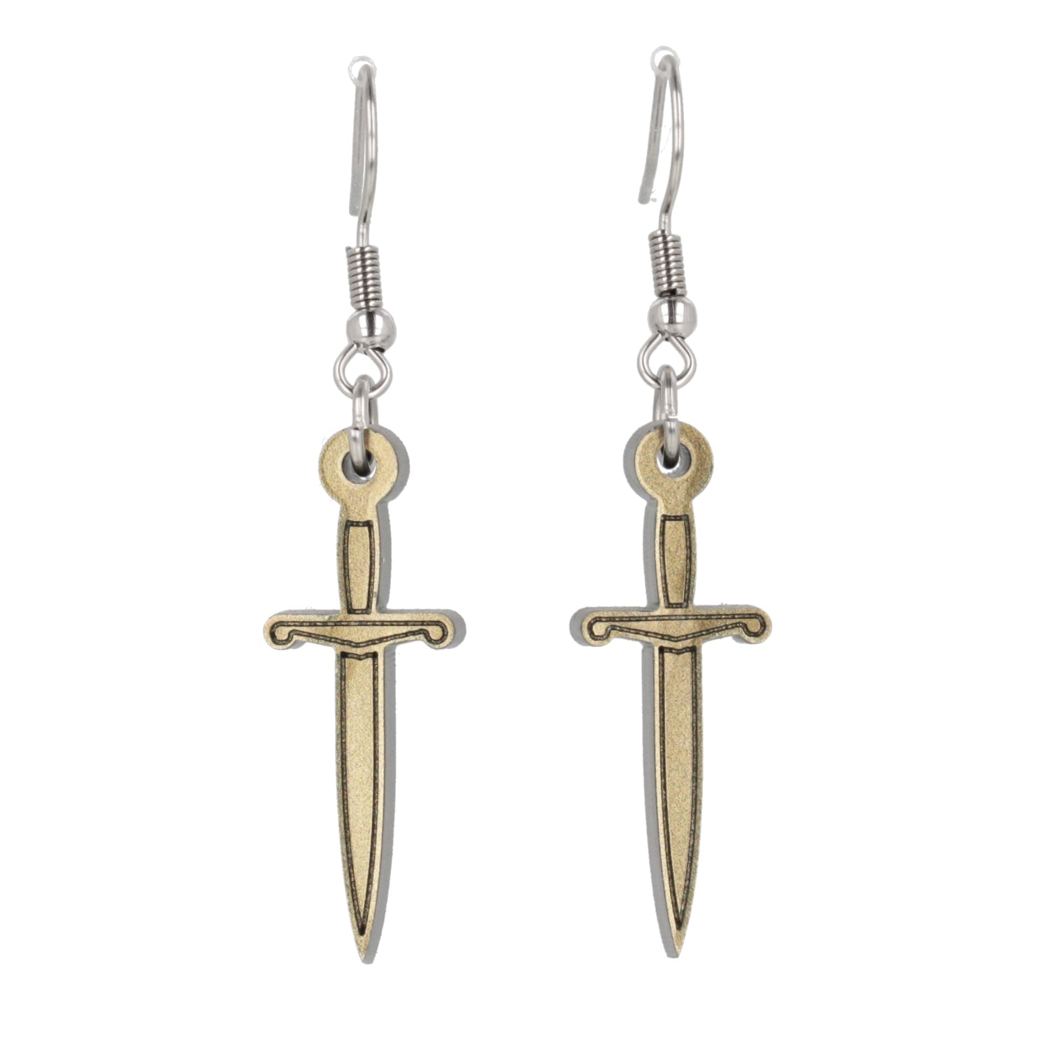 Gold Dagger Earrings