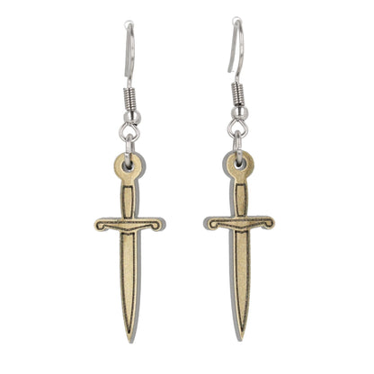 Gold Dagger Earrings