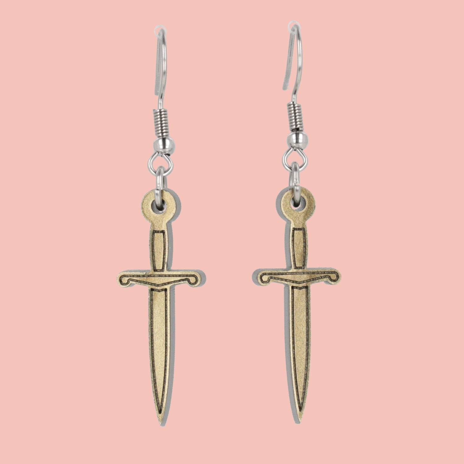 Gold Dagger Earrings