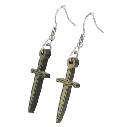 Gold Dagger Earrings