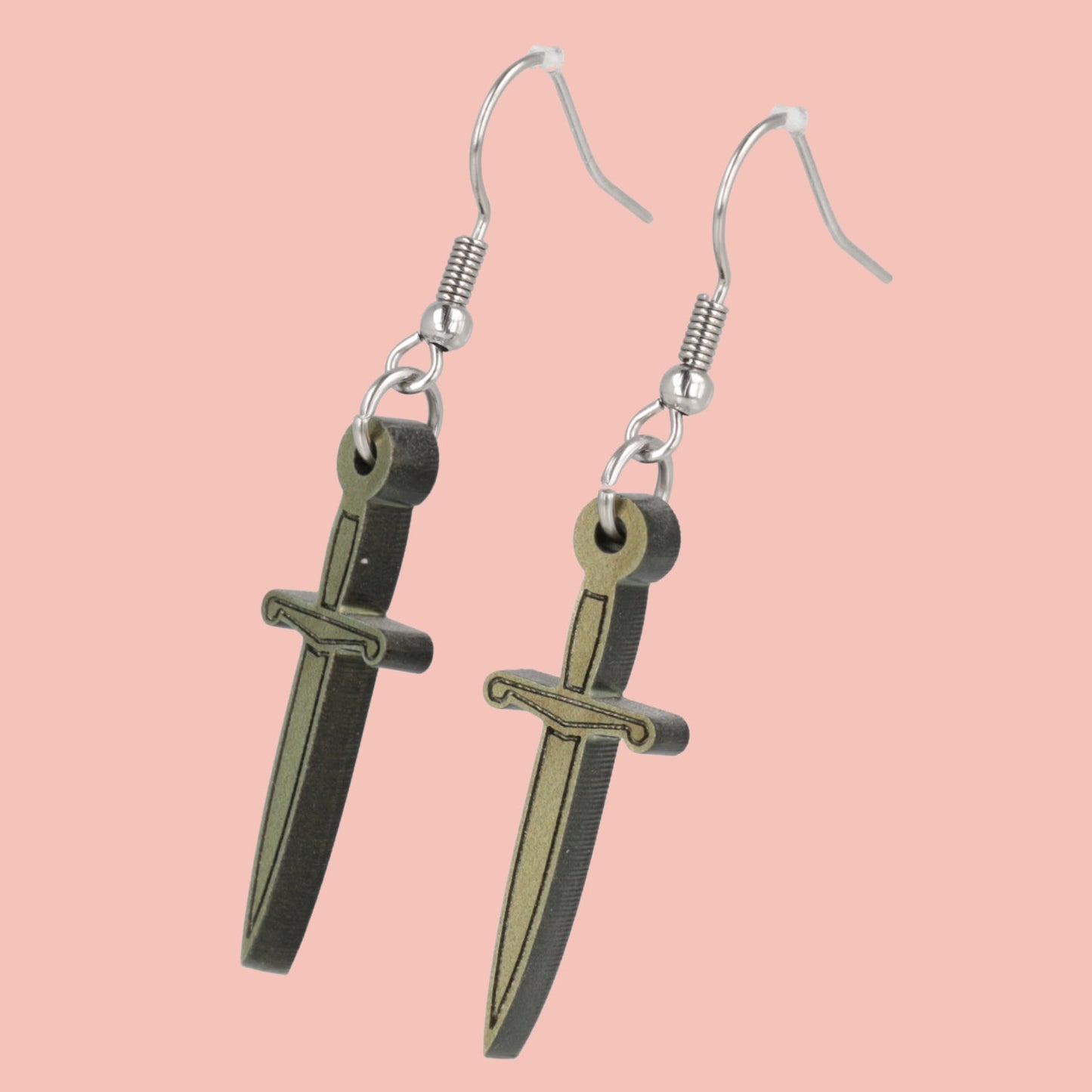 Gold Dagger Earrings