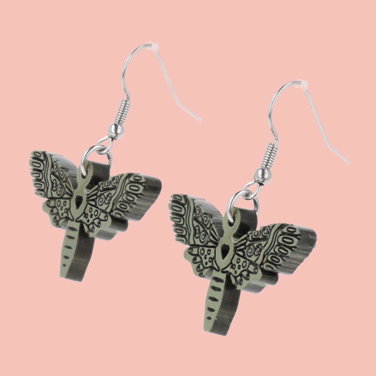 Gold Moth Earrings