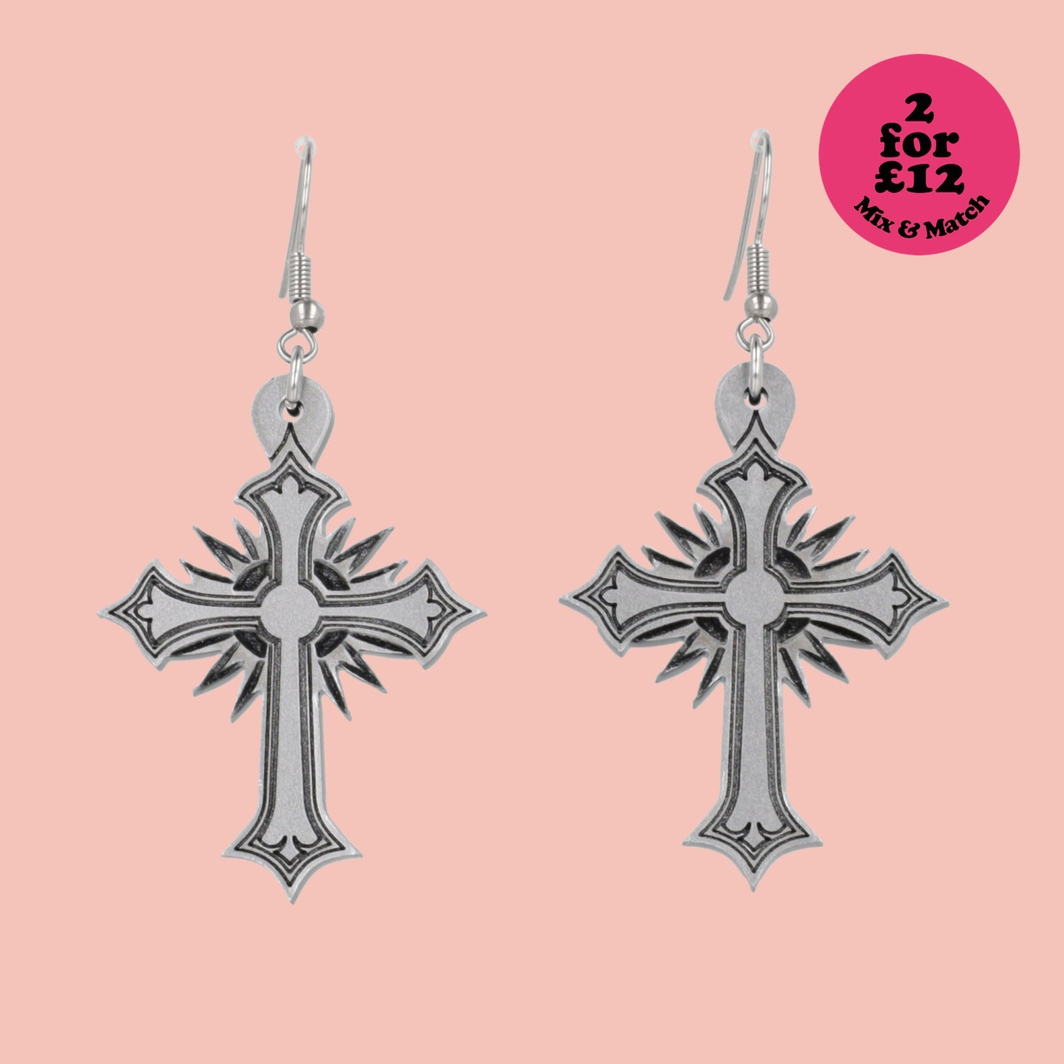 Gothic Cross Earrings