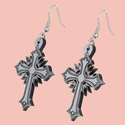 Gothic Cross Earrings