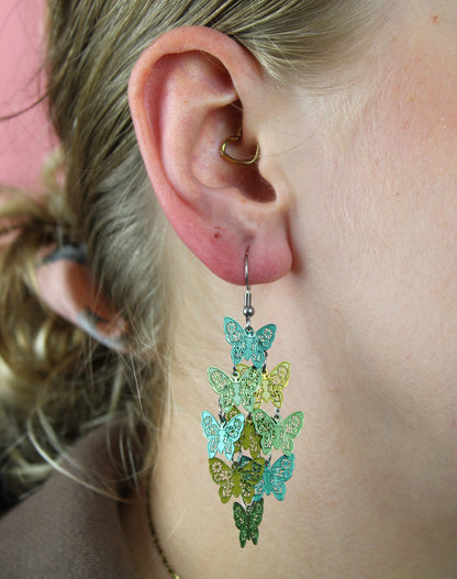 Green Butterfly Earrings