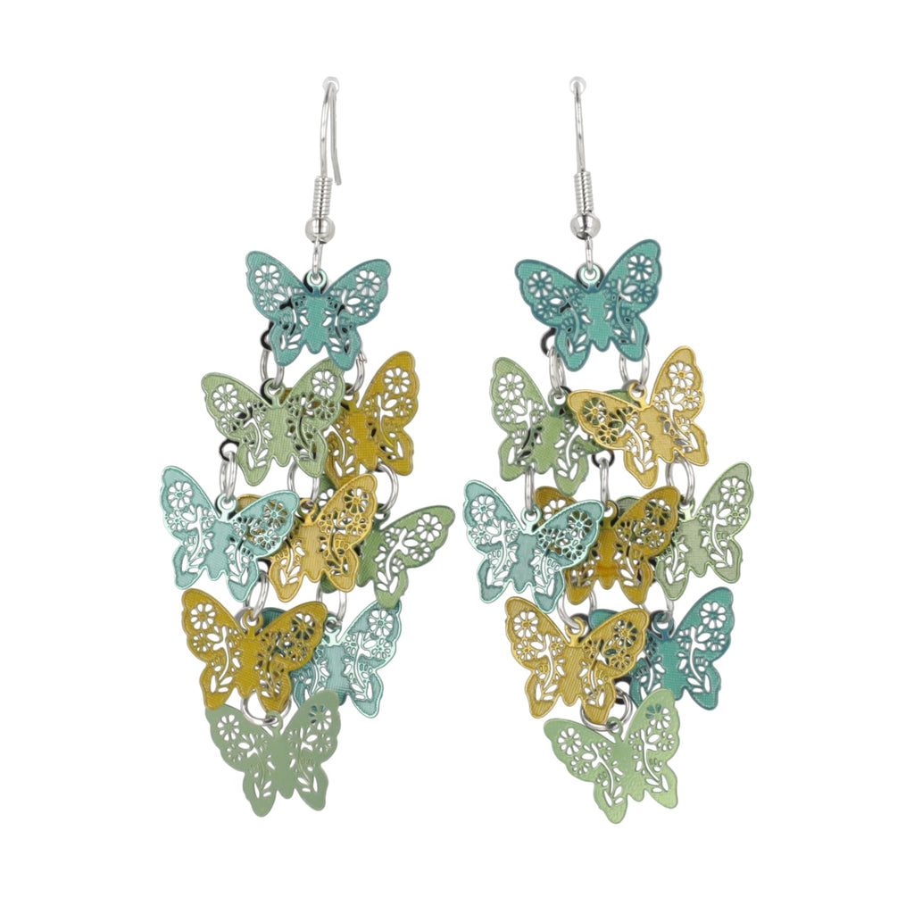 Green Butterfly Earrings