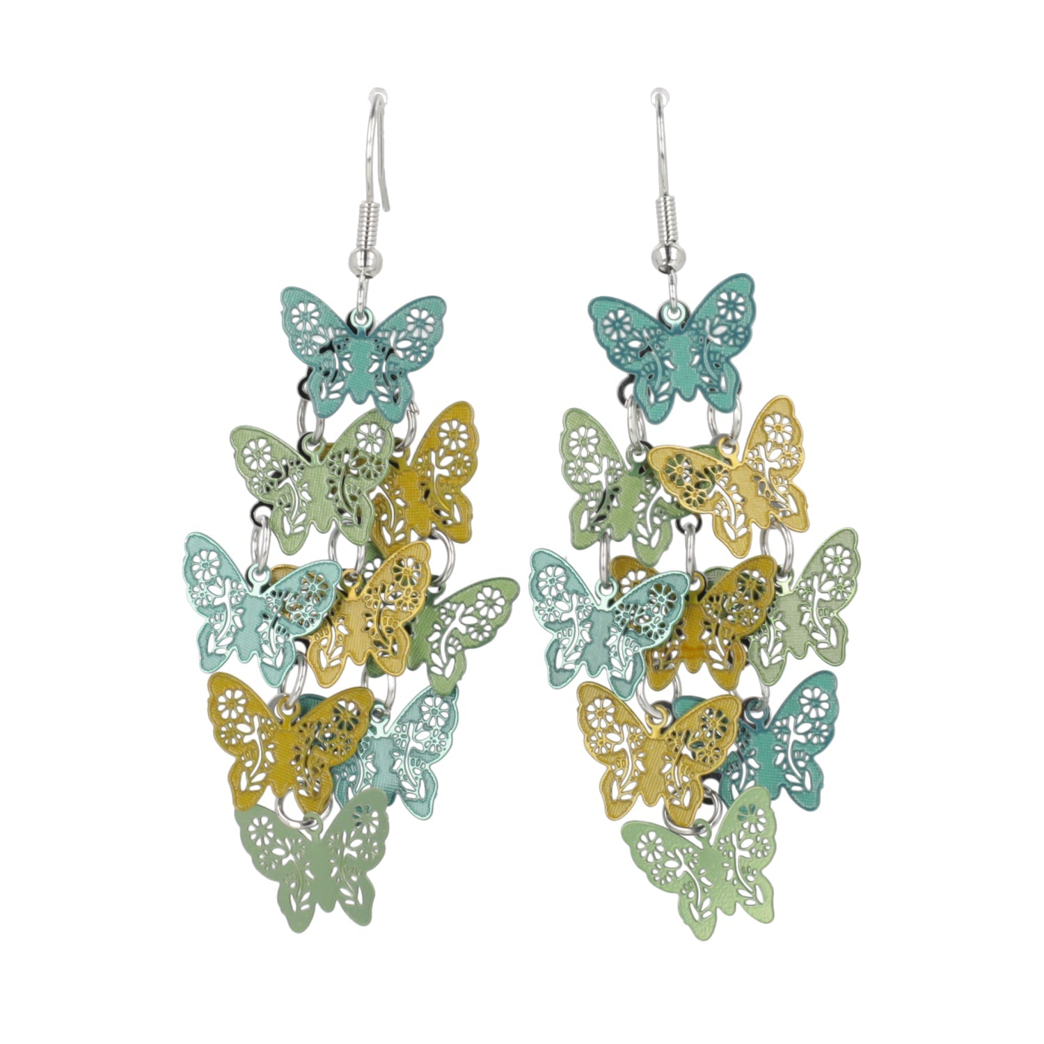 Green Butterfly Earrings