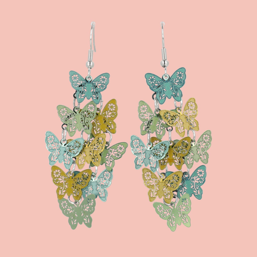 Green Butterfly Earrings