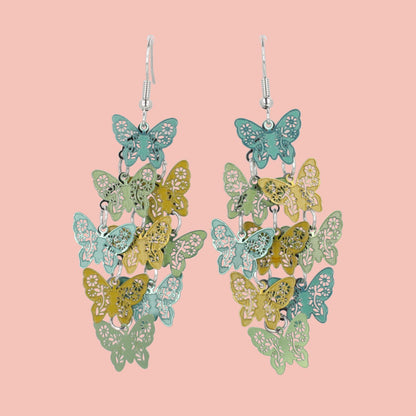 Green Butterfly Earrings