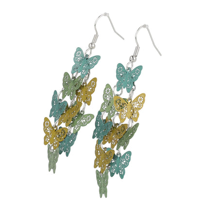 Green Butterfly Earrings