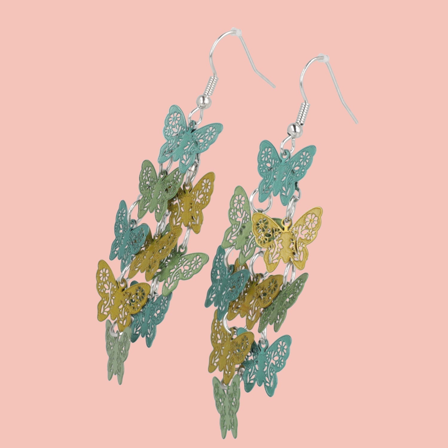 Green Butterfly Earrings