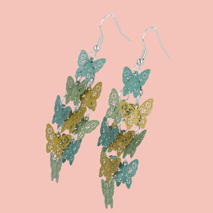 Green Butterfly Earrings