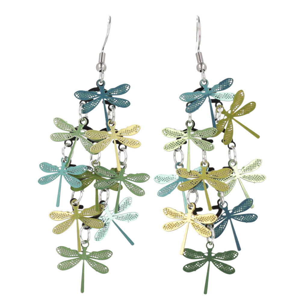 Green Dragonfly Earrings