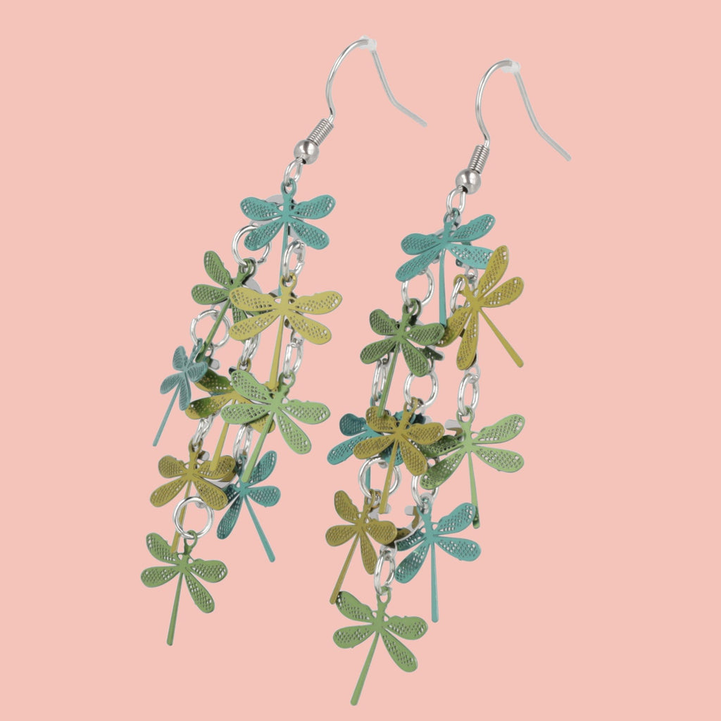 Green Dragonfly Earrings