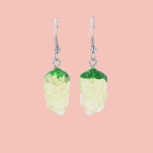 Got Any Grapes? Earrings (Green)