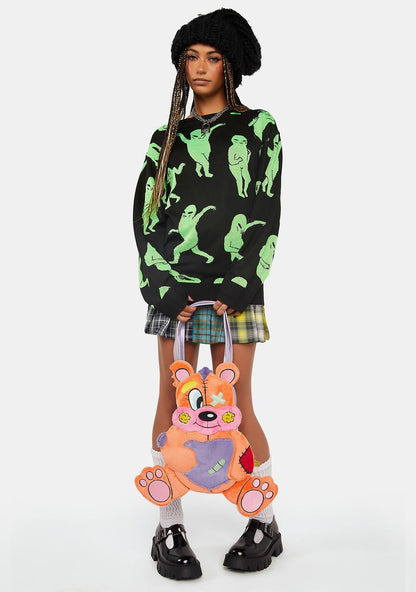 Alien Dance Party Knit Sweater