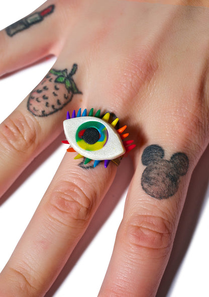 All Eyez On U Rainbow Ring