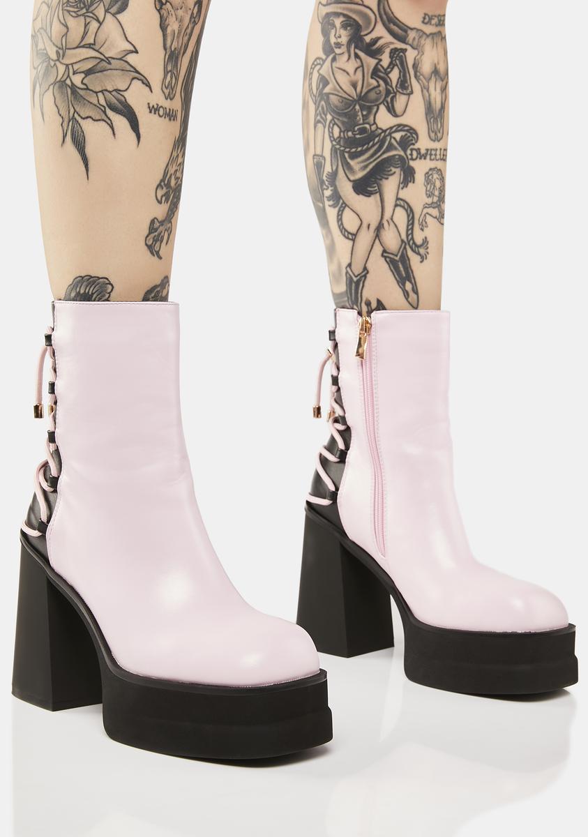 Ahariah Lace-Up Platform Boots